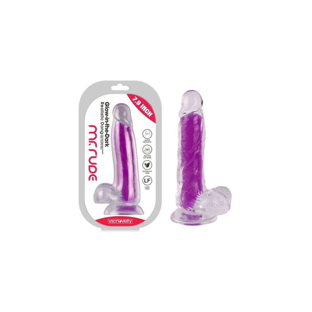 Realistic Dildo VSCNOVELTY TPE Purple 20 cm